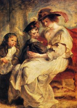 彼得 保羅 魯本斯 Helene Fourment With Two Of Her Children, Claire-Jeanne And Francois